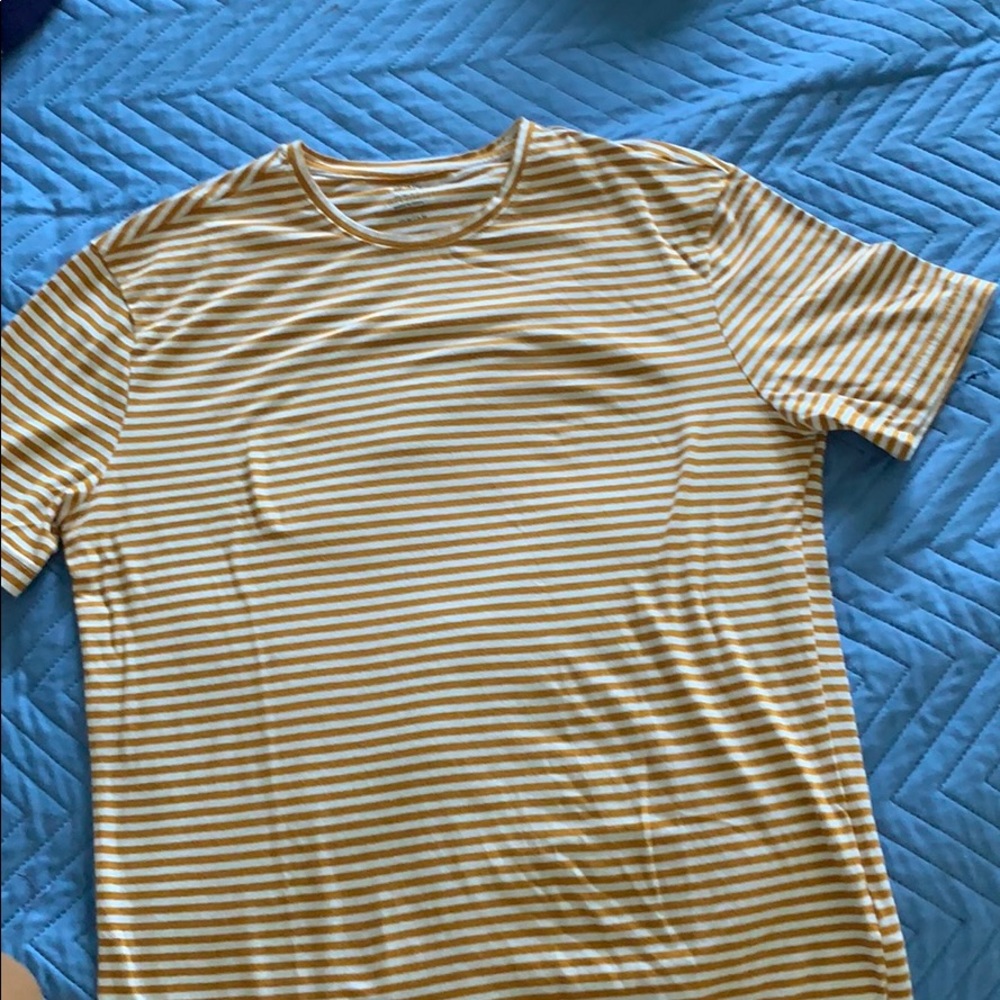 yellow striped tshirt from h&m